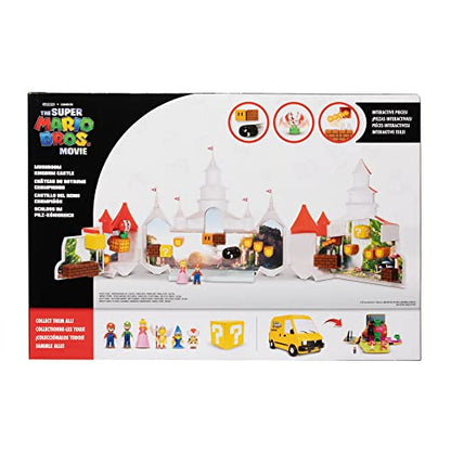 THE SUPER MARIO BROS. MOVIE – Mushroom Kingdom Castle Playset with Mini 1.25” Mario and Princess Peach Figures