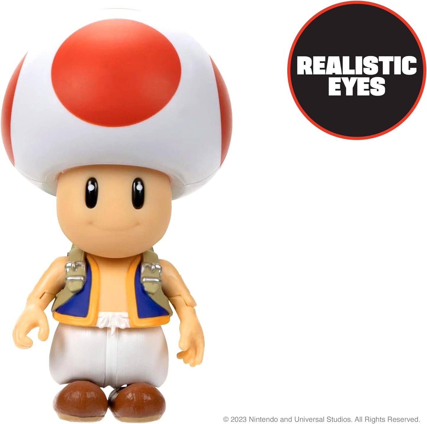 THE SUPER MARIO BROS. MOVIE - 5 Inch Action Figures Series 1 – Toad Figure with Frying Pan Accessory