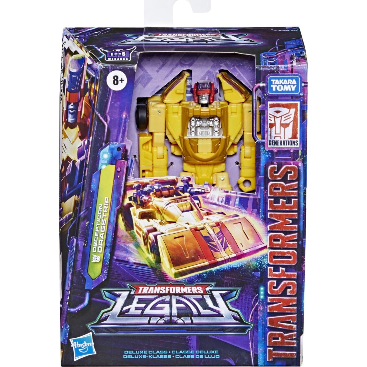 Transformers Toys Generations Legacy Deluxe Decepticon Dragstrip Action Figure - Kids Ages 8 and Up, 5.5-inch