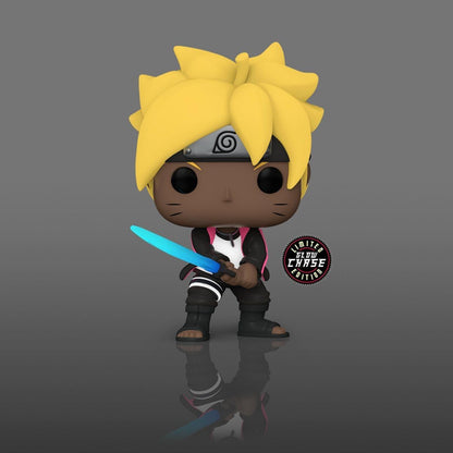 Funko Pop! Animation: Boruto - Naruto Next Generations Boruto with Chakra Blade Glow-in-The-Dark Chase AAA Anime Exclusive Bundled with a Byron's Attic Protector