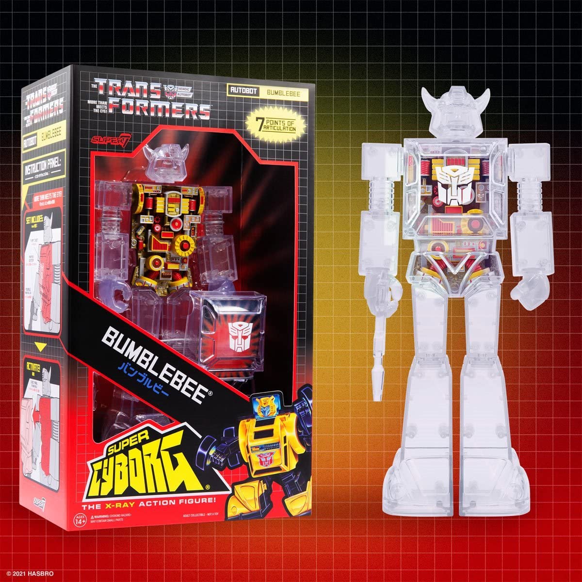 Super7 Transformers Bumblebee (G1 Full Color) 10 in Super Cyborg Figure