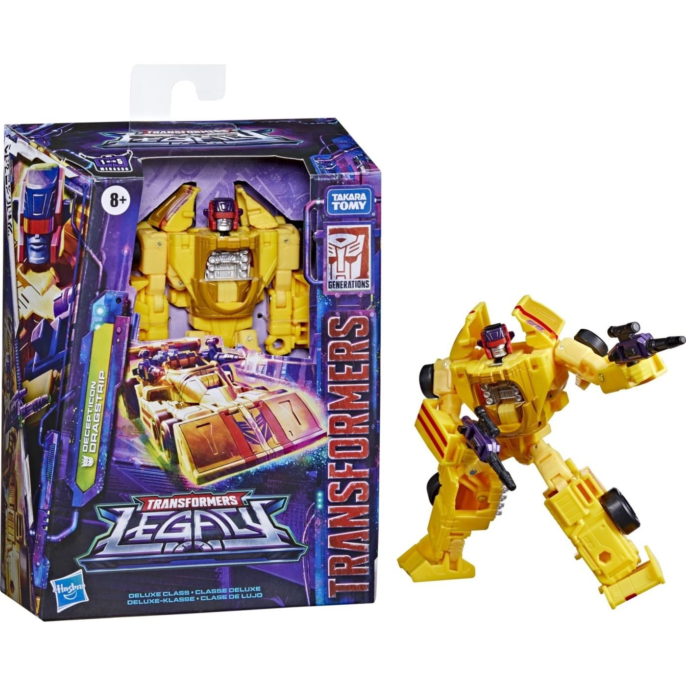 Transformers Toys Generations Legacy Deluxe Decepticon Dragstrip Action Figure - Kids Ages 8 and Up, 5.5-inch