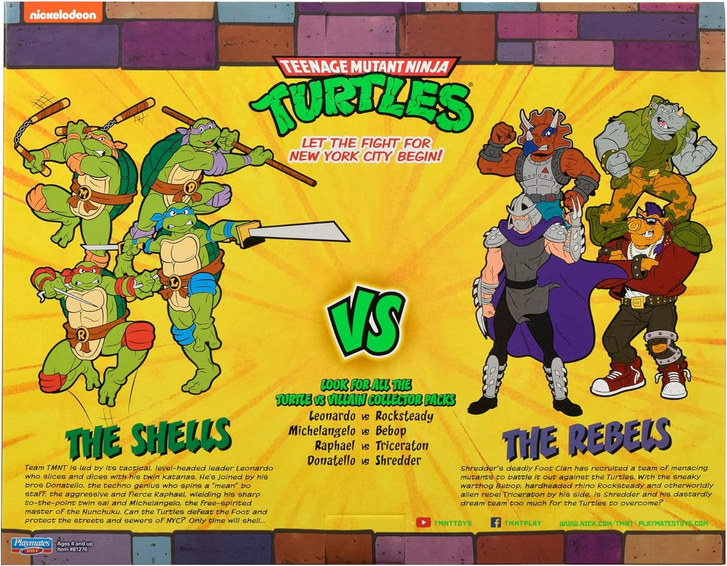 Teenage Mutant Ninja Turtles Leo vs. Rocksteady 2 Pack