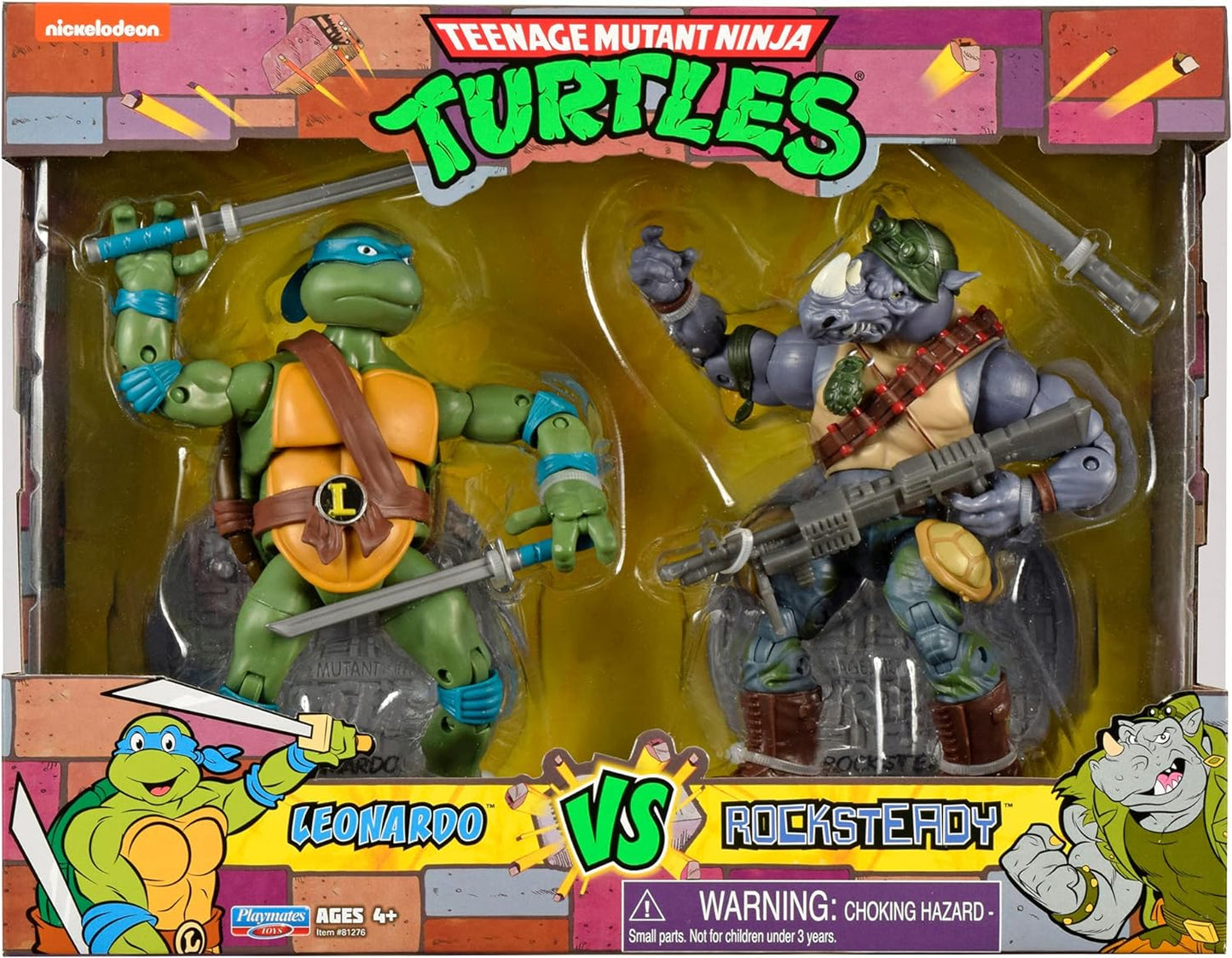 Teenage Mutant Ninja Turtles Leo vs. Rocksteady 2 Pack