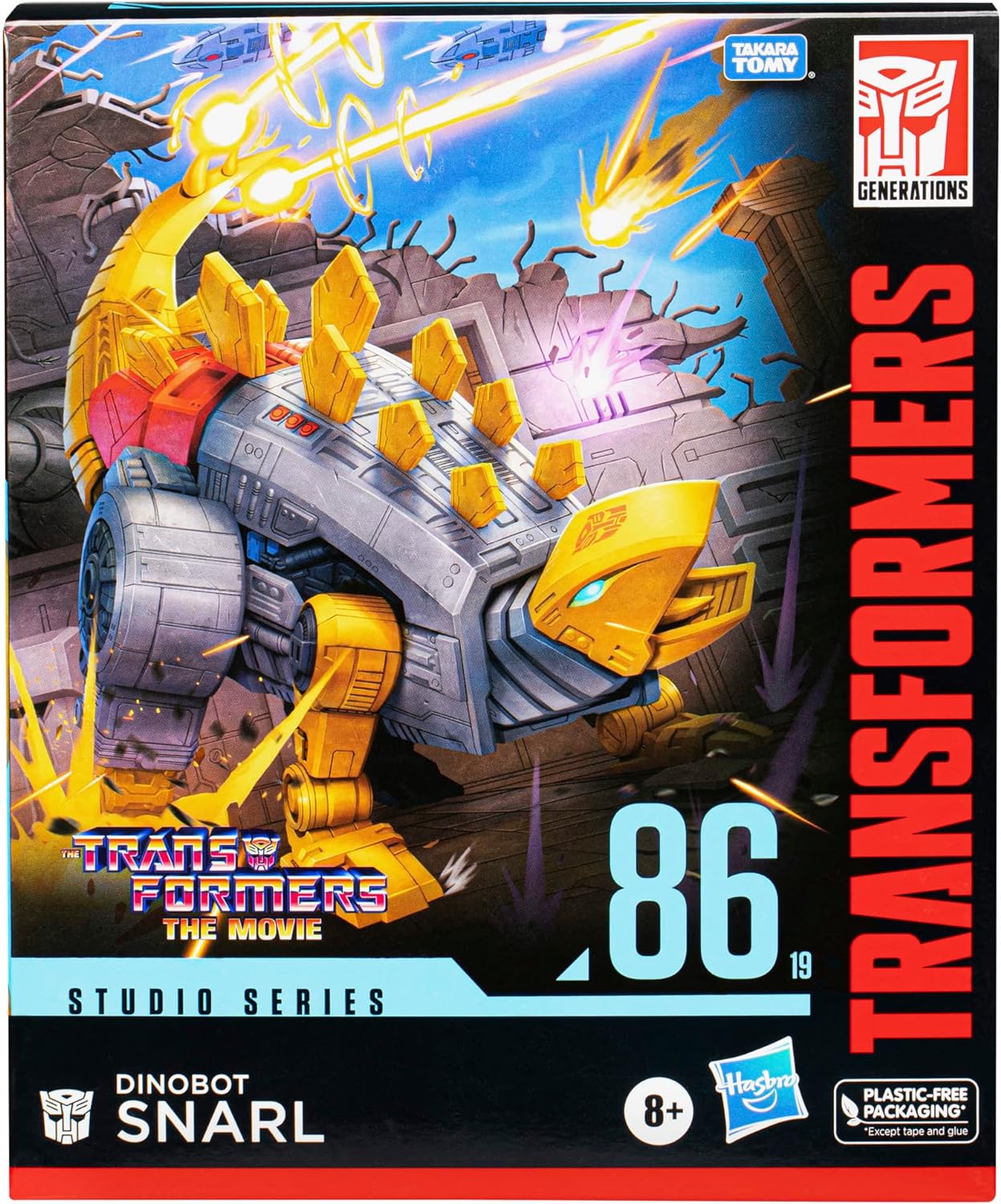 Transformers Toys Studio Series Leader Class 86-19 Dinobot Snarl Toy, 8.5-inch, Action Figure for Boys and Girls Ages 8 and Up