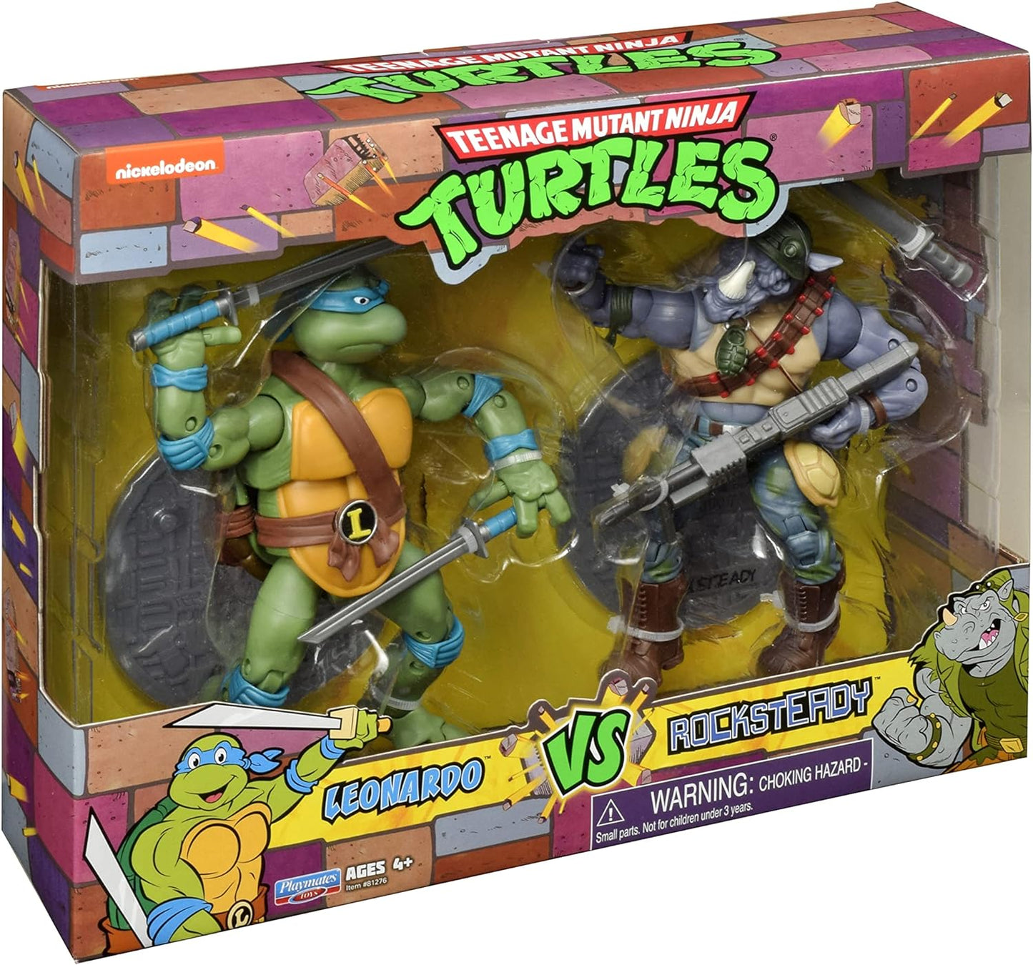 Teenage Mutant Ninja Turtles Leo vs. Rocksteady 2 Pack