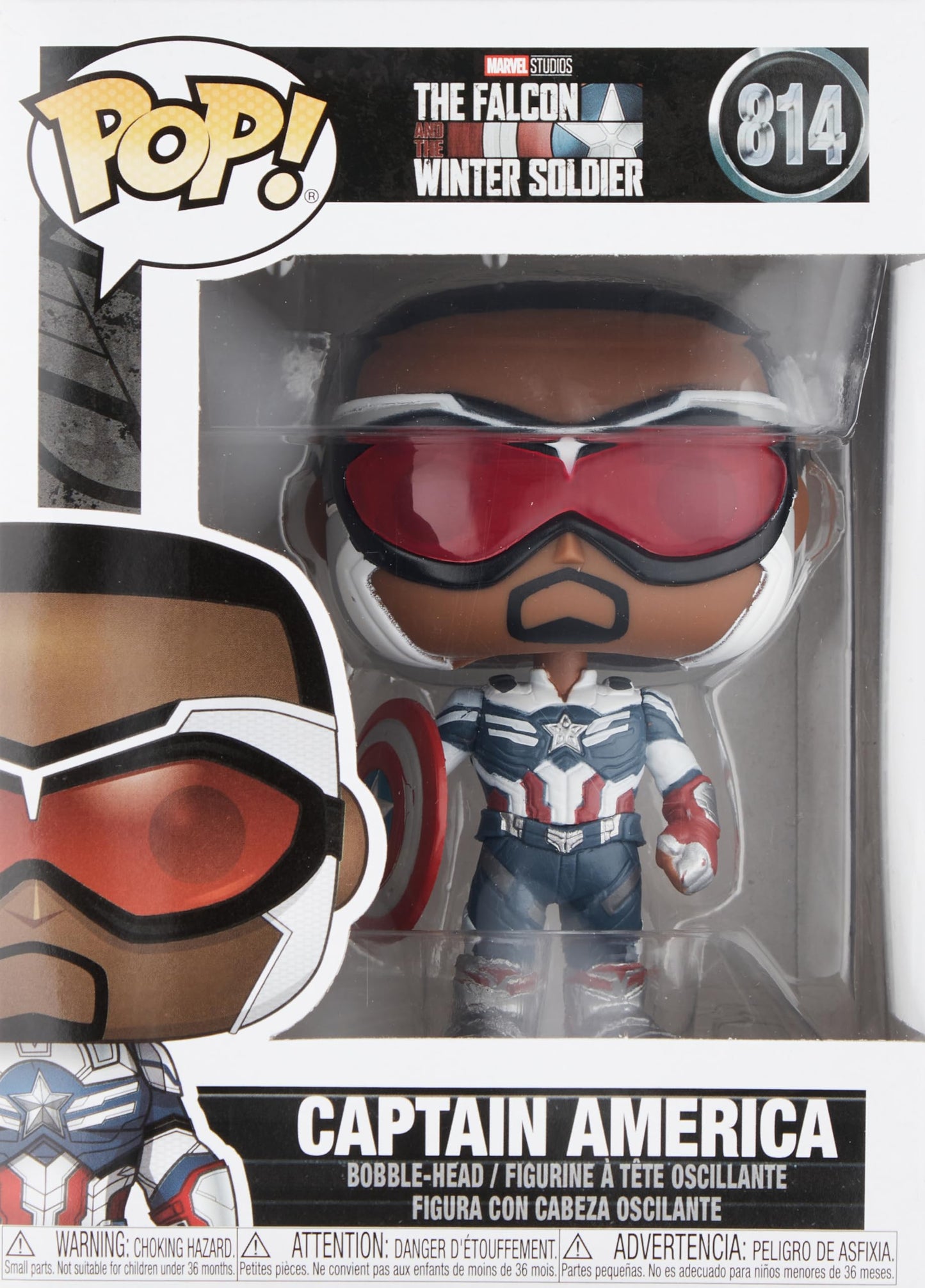 Funko POP Marvel: Falcon and The Winter Soldier - Captain America (Sam Wilson),3.75 inches,Multicolor,51630