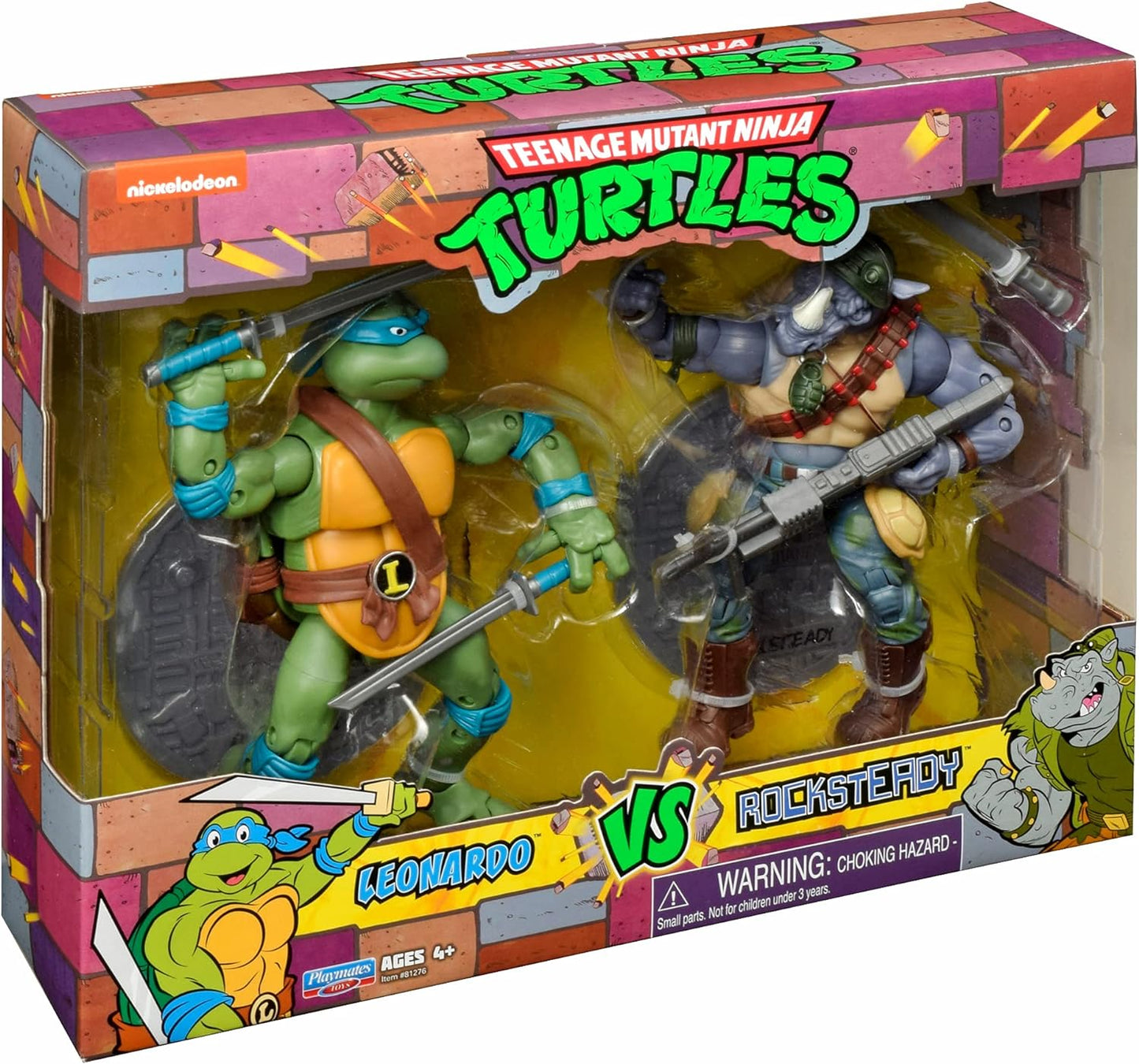Teenage Mutant Ninja Turtles Leo vs. Rocksteady 2 Pack